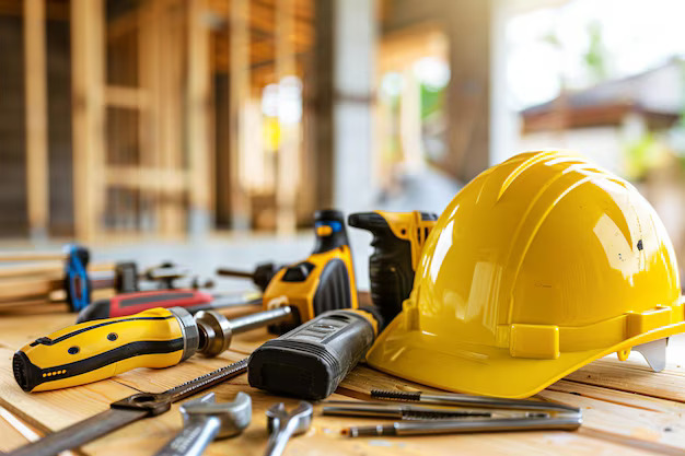 construction-red-wood-floor-with-brush-paint-hammer